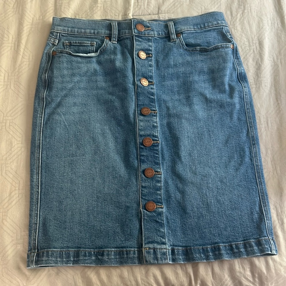 Loft Jean mini skirt